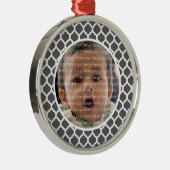 Dark Gray Moroccan Pattern Photo Ornament (Rechts)