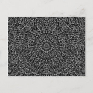 Dark Gray Oerwoud Mandala Briefkaart
