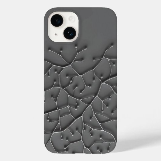 Dark Gray Organic iPhone Case Modern Texture (Achterkant)