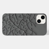 Dark Gray Organic iPhone Case Modern Texture (Achterkant (horizontaal))