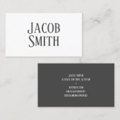 Dark Gray Science Fiction Author Visitekaartje (Voorkant / Achterkant)