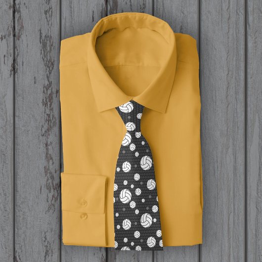 Dark Gray Volleyball Chevron Patterned Stropdas