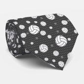 Dark Gray Volleyball Chevron Patterned Stropdas (Opgerold)