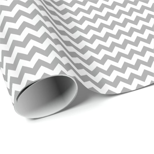 Dark Gray White Chevron Zig-Zag Pattern Cadeaupapier (Rol Hoek)