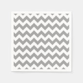 Dark Gray White Chevron Zig-Zag Pattern Servet (Voorkant)