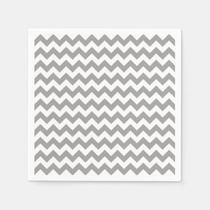 Dark Gray White Chevron Zig-Zag Pattern Servetten