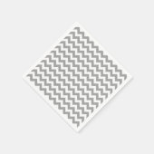 Dark Gray White Chevron Zig-Zag Pattern Servetten (Hoek)