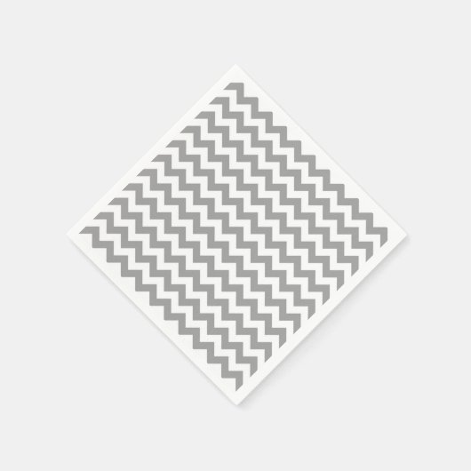 Dark Gray White Chevron Zig-Zag Pattern Servetten (Hoek)