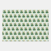 Dark Green and Gold Elegant Flowers Inpakpapier Vel (Voorkant 2)