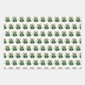 Dark Green and Gold Elegant Flowers Inpakpapier Vel (Voorkant)