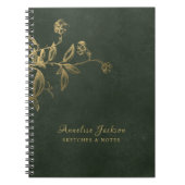 Dark green and gold elegant professional notitieboek (Voorkant)