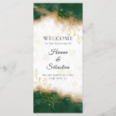 Dark green and gold Wedding Menu (Achterkant)
