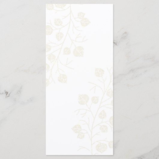 Dark green and gold Wedding Menu (Achterkant)