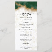Dark green and gold Wedding Menu (Voorkant)