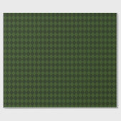 Dark Green Argyle Wrapping Paper Cadeaupapier (Vlak)