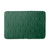 Dark Green Background with Teal Botanical Leaves Badmat (Voorkant)
