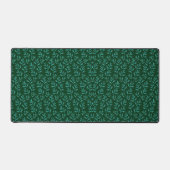 Dark Green Background with Teal Botanical Leaves Bureaumat (Voorkant)
