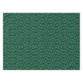 Dark Green Background with Teal Botanical Leaves Tafelkleed (Voorkant (Horizontaal))