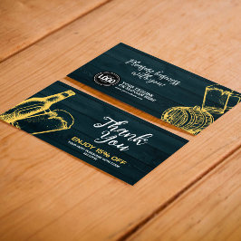 Dark Green Brewery Theme personaliseren Kortingskaartje
