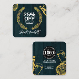 Dark Green Brewery Theme personaliseren Kortingskaartje