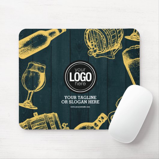 Dark Green Brewery Theme personaliseren Muismat (Met muis)