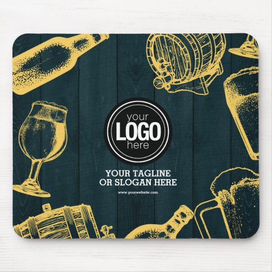 Dark Green Brewery Theme personaliseren Muismat (Voorkant)