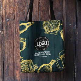 Dark Green Brewery Theme personaliseren Tote Bag