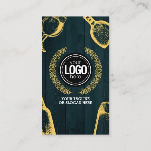 Dark Green Brewery Theme personaliseren Visitekaartje (Achterkant)