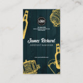 Dark Green Brewery Theme personaliseren Visitekaartje (Voorkant)