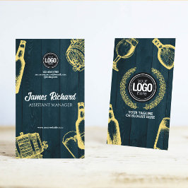 Dark Green Brewery Theme personaliseren Visitekaartje