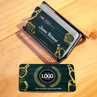 Dark Green Brewery Theme personaliseren Visitekaartje