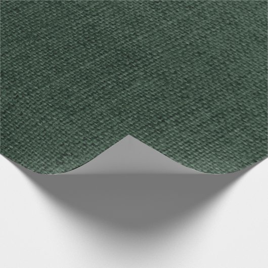 Dark Green Burlap Cadeaupapier (Hoek)