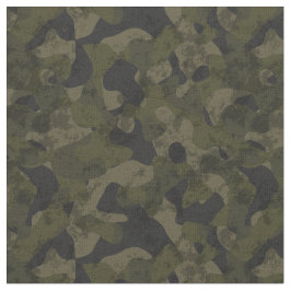Dark Green Camo Abstract Stof