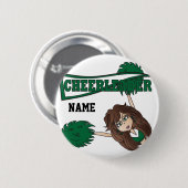 Dark Green Cheerleader Girl personaliseren Ronde Button 5,7 Cm (Voorkant /achterkant)
