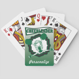 Dark Green Cheerleader | Personaliseren Speelkaarten