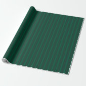 Dark Green Christmas - Stripe Nostalgia Cadeaupapier (Uitgerold)
