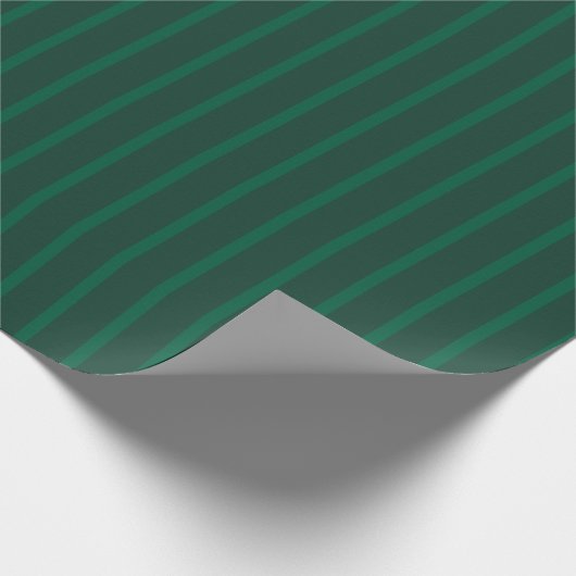 Dark Green Christmas - Stripe Nostalgia Cadeaupapier (Hoek)