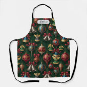 Dark Green Classic Ornament Pattern Personalized Schort (Voorkant)