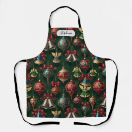 Dark Green Classic Ornament Pattern Personalized Schort