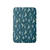 Dark Green Cute Dinosaur Pattern Badmat (Voorkant Verticaal)
