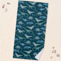 Dark Green Cute Dinosaur Pattern