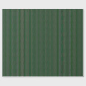 Dark Green & Dark Gray Wonky Stripes Cadeaupapier (Vlak)