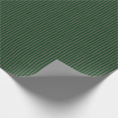 Dark Green & Dark Gray Wonky Stripes Cadeaupapier (Hoek)