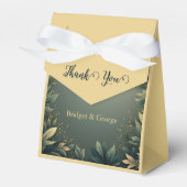 dark green elegant nature wedding bedankdoosjes (Voorkant Zijde)