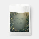 dark green elegant nature wedding bedankzakje (Voorkant)