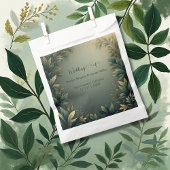 dark green elegant nature wedding bedankzakje