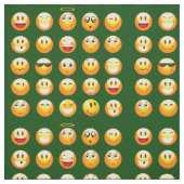 dark green emoji fabric stof (Swatch)