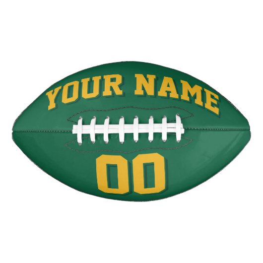 DARK GREEN EN GOLD Custom Football (Voorkant)