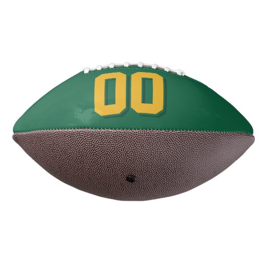 DARK GREEN EN GOLD Custom Football (Gedraaid 270)