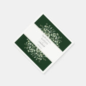 Dark Green Eucalyptus Together Forever Wedding  Servet (Hoek)